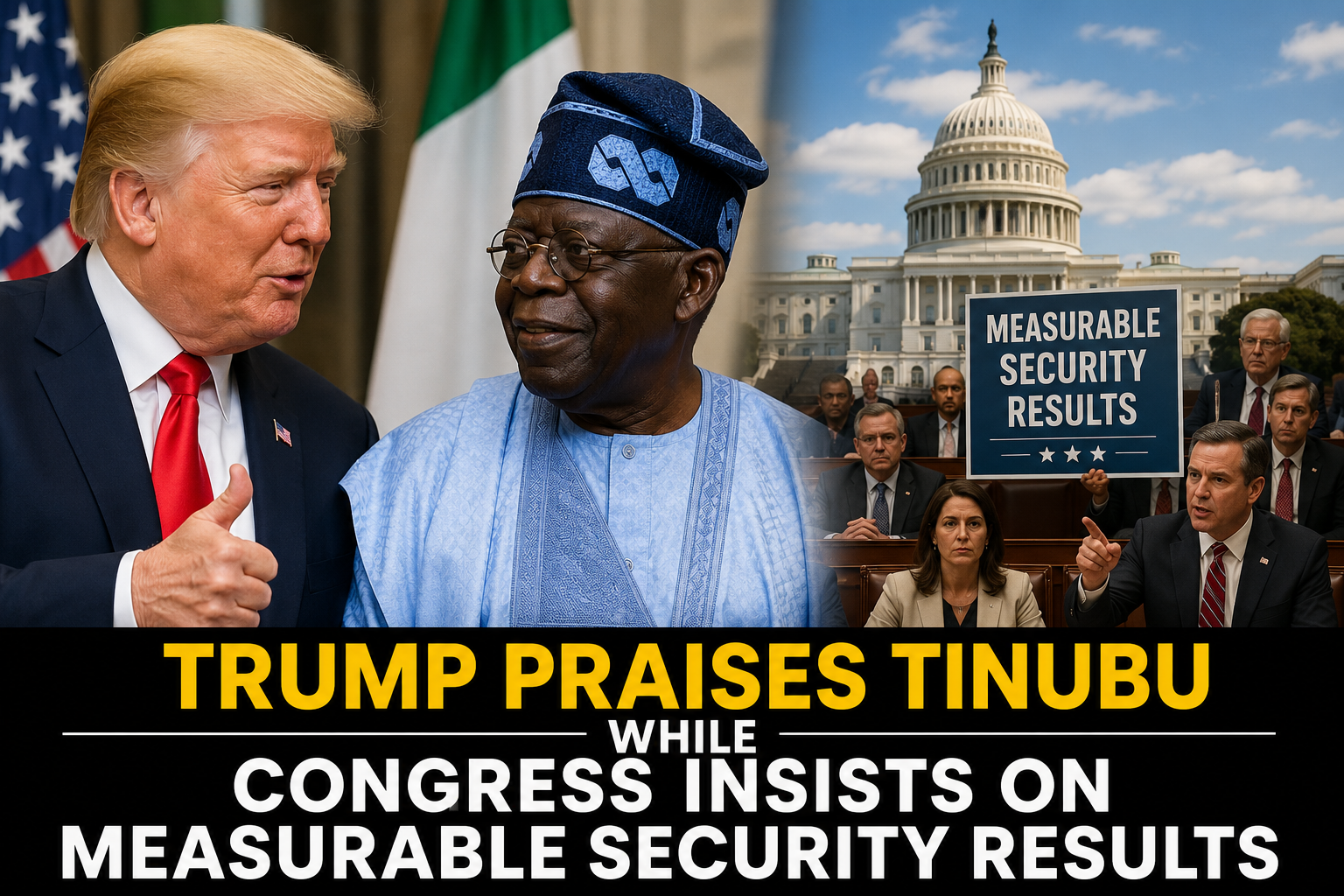 Trump Praises Tinubu While Congress Insists on Measurable Security Results